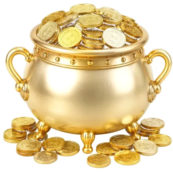 Coin-filled cauldron — SlotsCharm